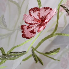 Duftendes Grün Zweigbestickte Transparente Voile Gardine 3