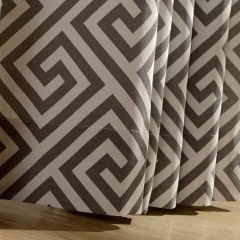 Griechisches Schlüsselmuster Dunkelbraune Gardine 7