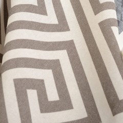 Griechisches Schlüsselmuster Dunkelbraune Gardine 8