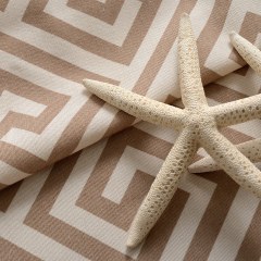 Griechisches Schlüsselmuster Hellbraune Gardine 8