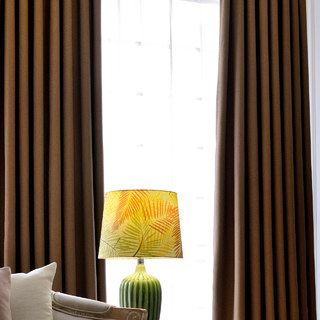 Verdunkelungs-Zickzack-Twill Kaffee Braun Vorhang 2