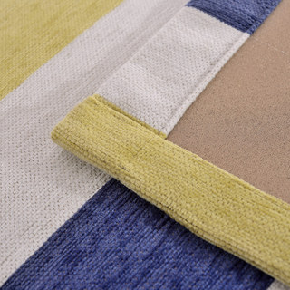 Sonnenlicht Kühne Gestreifte Gelb Blaue Gestreifte Vorhänge 8