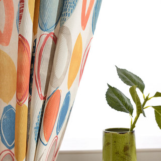 Infinity Rot Modernes Geometrisches Muster Vorhang 4