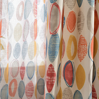 Infinity Rot Modernes Geometrisches Muster Vorhang 9