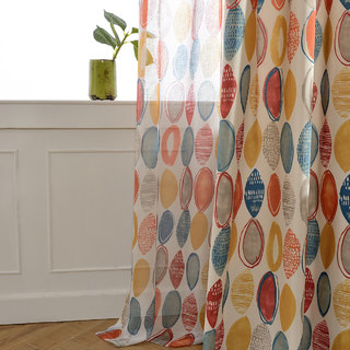 Infinity Rot Modernes Geometrisches Muster Vorhang 7