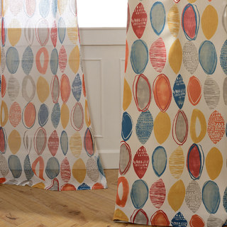 Infinity Rot Modernes Geometrisches Voile Vorhang 5