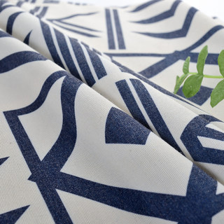 Die City Sketch Blaue Moderne Geometrische Gardine 6