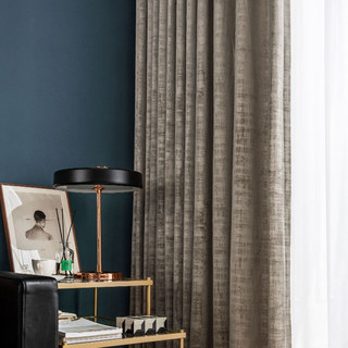 Premium strukturierter hellbrauner Mocha Samtvorhang 4