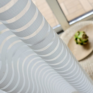 Distinct Horizontal Striped White Voile Curtain
Deutliche horizontal gestreifte weiße Voilegardine 4