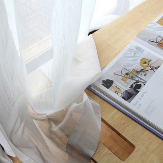 Sommer Wind Streifen Textur Weißer Schierer Voile Vorhang 7