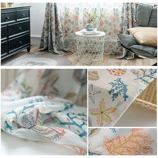 Seaside Spirit Mehrfarbige Marine Voile Vorhänge 3