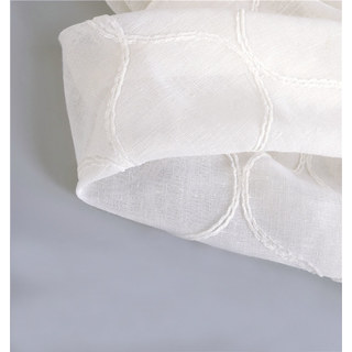 Wave Some Magic bestickte elfenbeinfarbene Arabesque Trellis Voile Gardine 5
