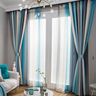 Sea Breeze Cocktail Rock Grey and Beach Blue Striped Curtain
Sea Breeze Cocktail Rock Grau und Beach Blue Gestreifte Gardine 2