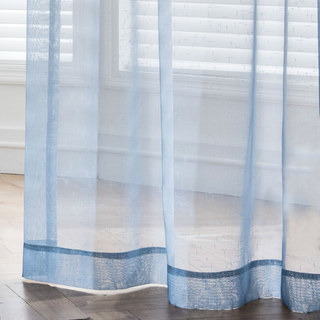 Die perfekte Mischung Ombre Grau Strukturierter Transparenter Voile Vorhang 3