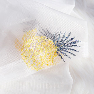 Calypso Tropical Pineapples bestickte Voile Gardine 9