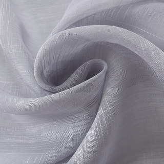 Roma Gestreifte Gitterstruktur Gewebte Schiere Voile Vorhänge 4