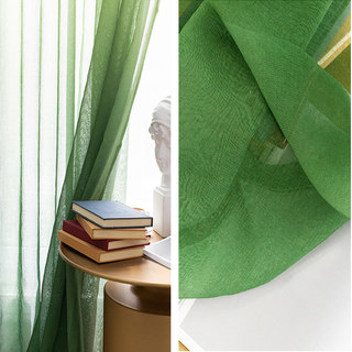 Die perfekte Mischung Ombre Jade Grün Transparenter Voile Vorhang 5