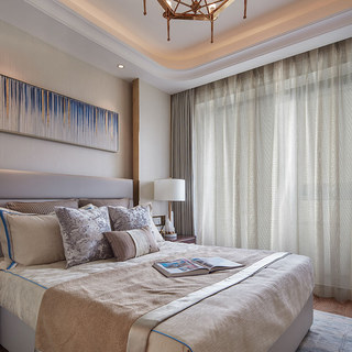 Tide Luxuriöse horizontale gestreifte Pastellkaffee Voile Gardine 3