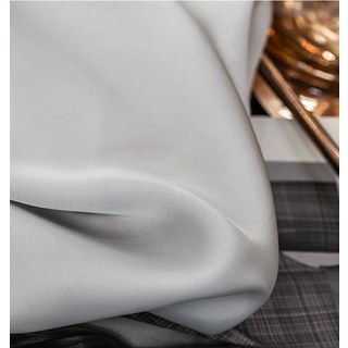 Silk Road Elegantes Aschgraues Chiffon Voile Vorhang