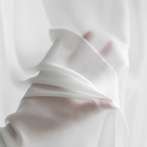 Silk Road Mondlicht Weißer Chiffon Voile Vorhang 1
