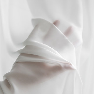 Silk Road Mondlicht Weißer Chiffon Voile Vorhang