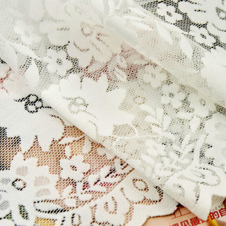 Morgen-Kamille Elfenbeinweiß Spitze Voile Vorhang 7