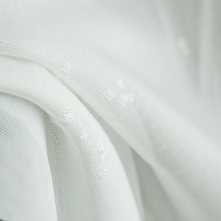 Konstellation Bestreute Cluster Weiß Texturierte Transparente Voile Gardine 8