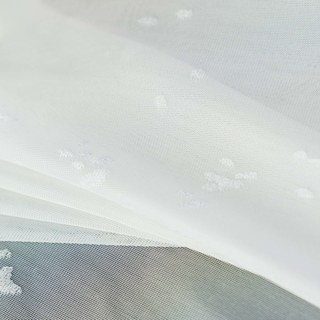 Konstellation Bestreute Cluster Weiß Texturierte Transparente Voile Gardine 7