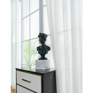 Elegante Flamingos Elfenbein Jacquard Voile Vorhang 3