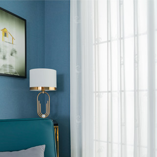 Elegante Flamingos Elfenbein Jacquard Voile Vorhang 6