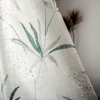 Den Garten ins Haus holen Hellgrauer Bambus-Floral Jute-Stil Vorhang 6