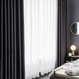 Gewellte Wellen Superdicker Dunkelgrauer 100% Verdunkelungs-Vorhang 5