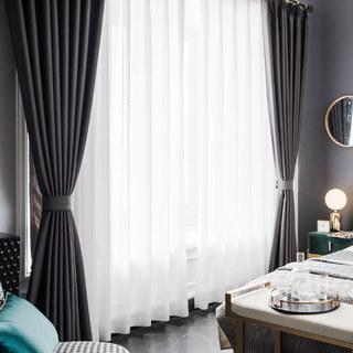 Gewellte Wellen Superdicker Dunkelgrauer 100% Verdunkelungs-Vorhang 7