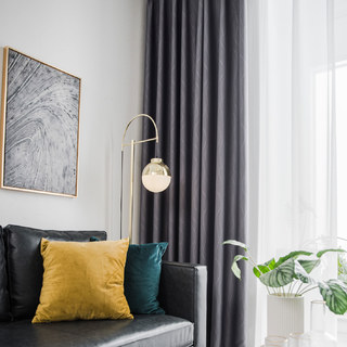 Gewellte Wellen Superdicker Hellgrauer 100% Verdunkelungs-Vorhang 5