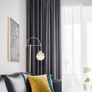 Gewellte Wellen Superdicker Hellgrauer 100% Verdunkelungs-Vorhang 3