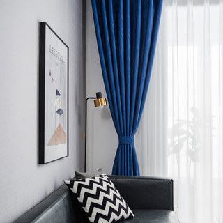 Gewellte Wellen Superdicker Marineblauer Verdunkelungs-Vorhang 10