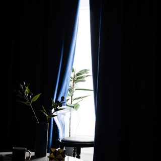 Gewellte Wellen Superdicker Marineblauer Verdunkelungs-Vorhang 11