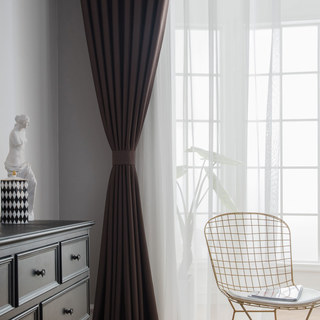 Superdickes Kaffeebraun 100% Verdunkelungsvorhang 6