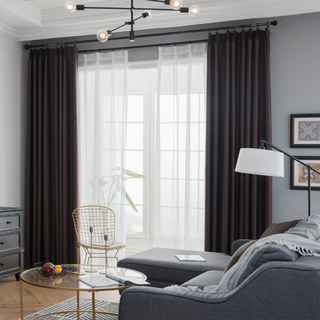 Superdickes Kaffeebraun 100% Verdunkelungsvorhang