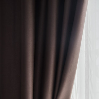 Superdickes Kaffeebraun 100% Verdunkelungsvorhang 13
