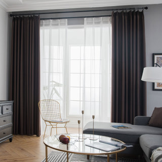 Superdickes Kaffeebraun 100% Verdunkelungsvorhang 2