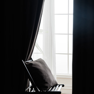 Superdickes Dunkelgraues 100% Verdunkelungsrollo 9