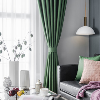 Superdick olivgrüner Verdunklungsvorhang 11