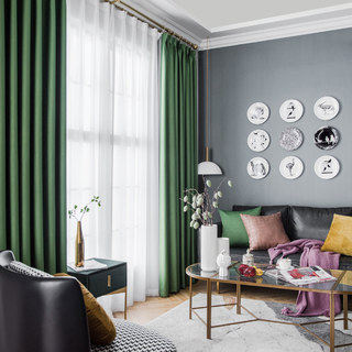 Superdick olivgrüner Verdunklungsvorhang 6