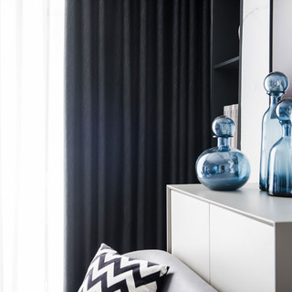 Superdicker Blätterweiden Kohle Schwarz 100% Verdunkelungsvorhang 4