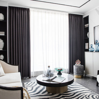 Superdicker Blattweiden-Dunkelgrau 100% Verdunkelungs-Vorhang 3