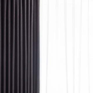 Superdicker Blattweiden-Dunkelgrau 100% Verdunkelungs-Vorhang 7