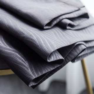 Superdicker Blattweiden-Dunkelgrau 100% Verdunkelungs-Vorhang 14