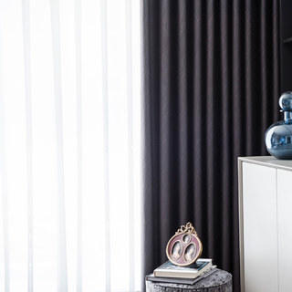 Superdicker Blattweiden-Dunkelgrau 100% Verdunkelungs-Vorhang 2