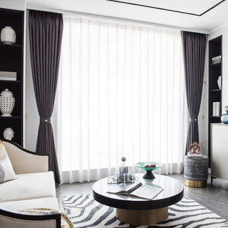 Superdicker Blattweiden-Dunkelgrau 100% Verdunkelungs-Vorhang 8